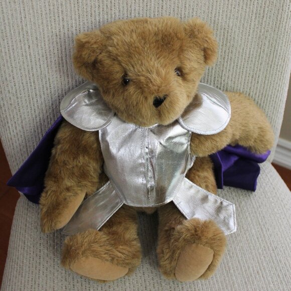 rare Vermont Teddy Bear Knight In Shining Armour With Vermont Eyes 5-way Jointed - Picture 11 of 16